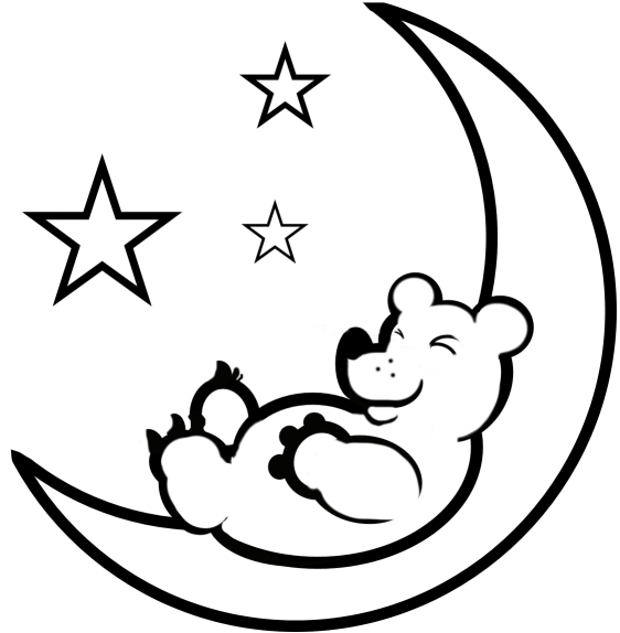 Plansa de colorat cu Luna 2 11